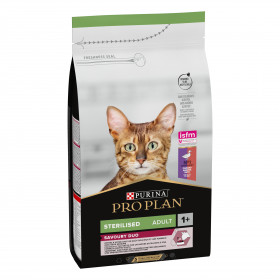 Purina Pro Plan Суха храна за кастрирани котки STERILISED от 1 до 7 години Патица и Дроб 1,5 кг
